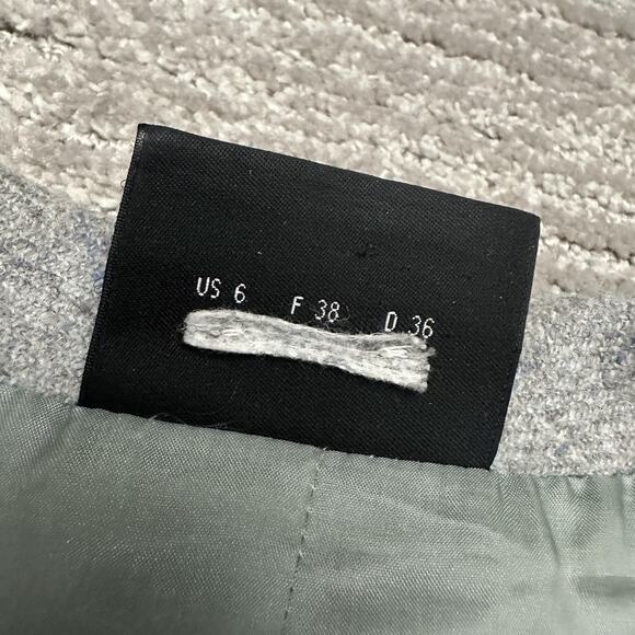 Akris Blazer Womens 6 Gray Plaid Wool Cashmere Four Button Jacket Workwear - Picture 10 of 16